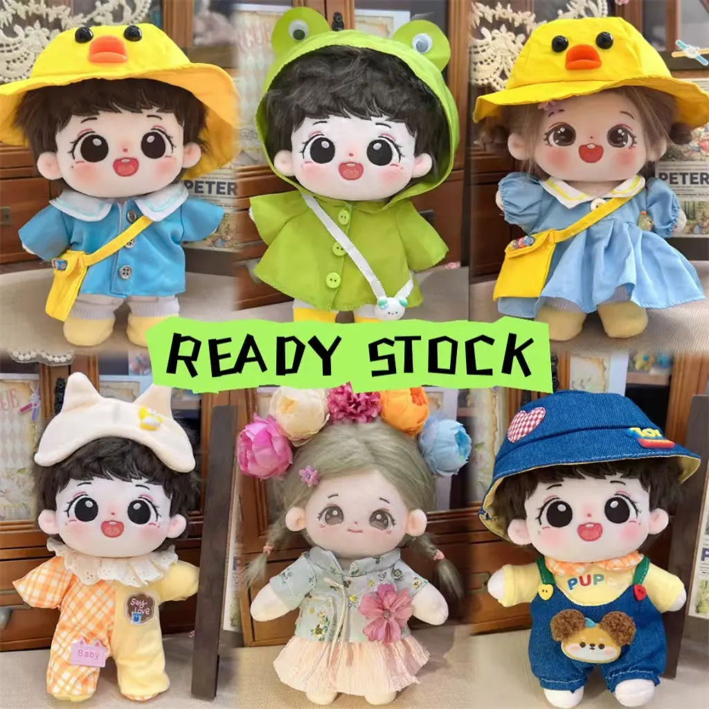 [READY STOCK] baju boneka 20 cm cotton doll clothes dress pastel baju boneka motif bebek motif frog