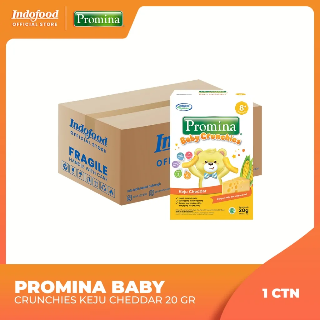 24 PCS - Promina Baby Crunchies Keju Cheddar 20 Gr