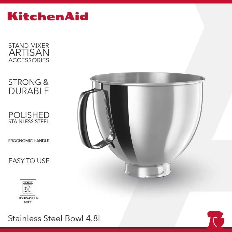 KitchenAid 4.8 L Bowl for Artisan Stainless Steel K5THSBP