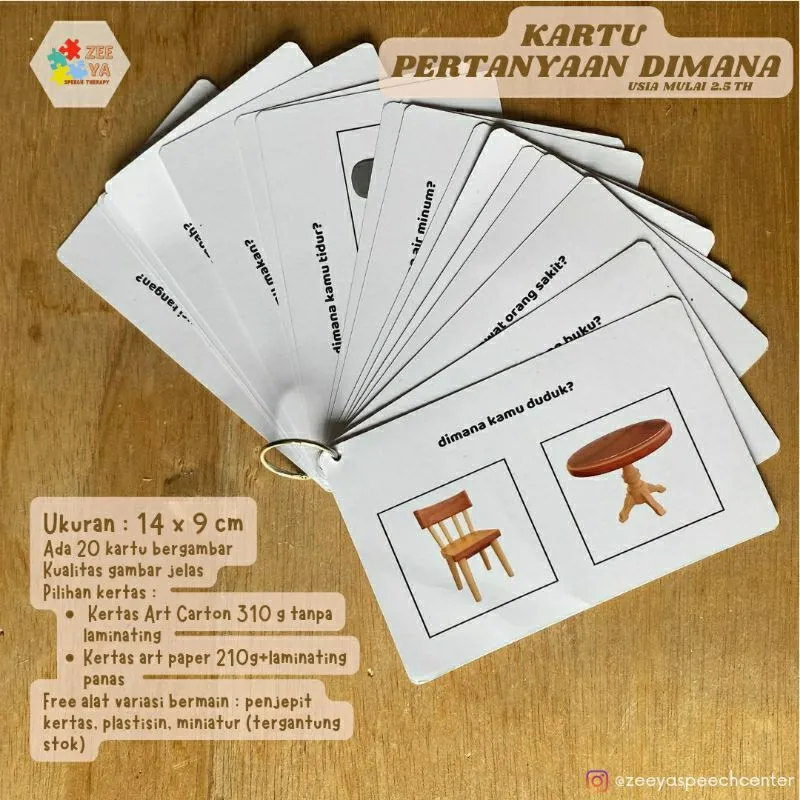 KARTU PERTANYAAN DIMANA || FLASHCARD || TERAPI WICARA