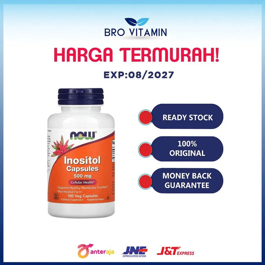 NOW Inositol 500 mg 100 Veg Capsules l PCOS PMS