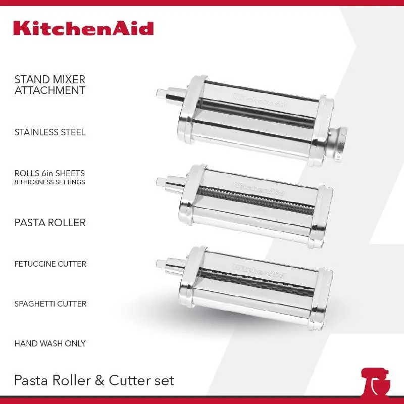 Pasta Sheet Roller and Cutter Set - Putih - KSMPRA