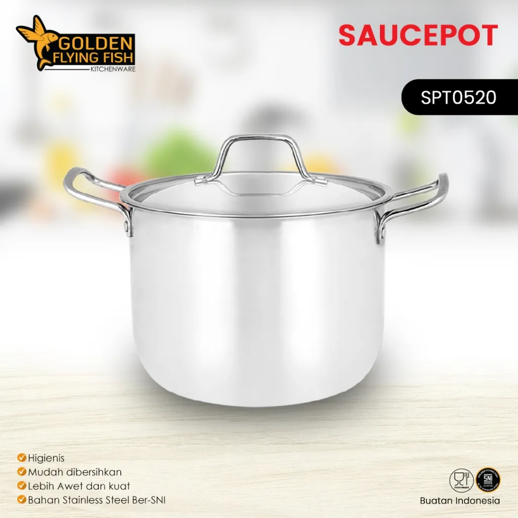 Arwana Houseware Sauce Pot SPT0520 "20cm" - Golden Flying Fish