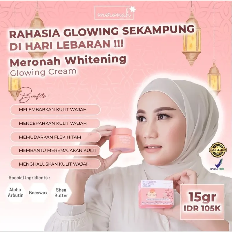 KRIM FLEK HITAM MERONAH GLOWING CREAM