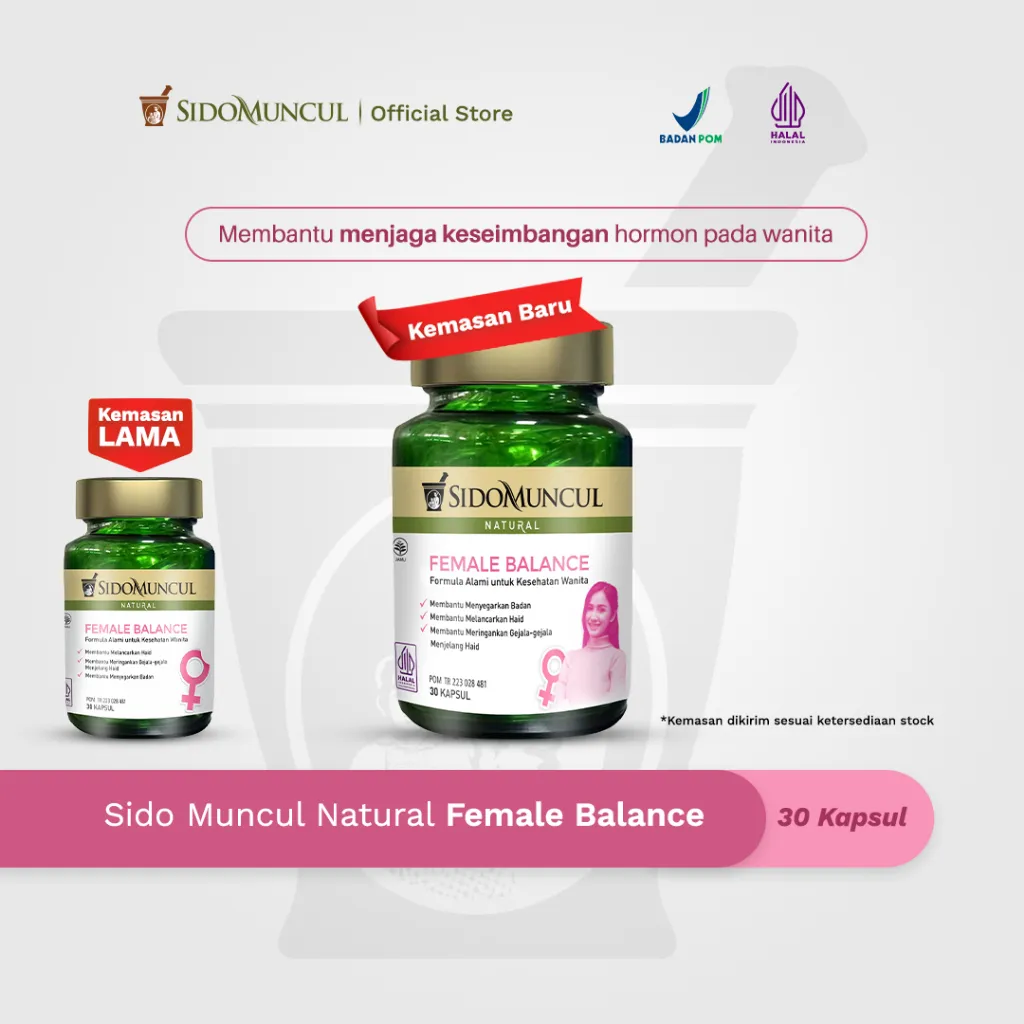 Sido Muncul Natural Female Balance 30 Kapsul - Formula Alami untuk Kesehatan Wanita