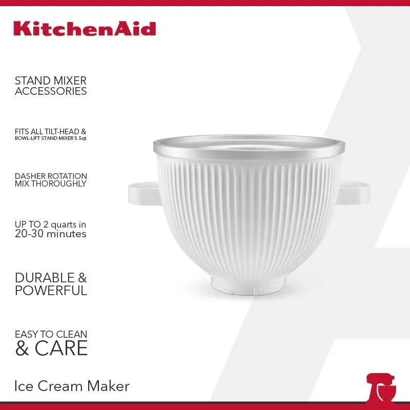 KitchenAid Ice Cream Bowl Attachment For Stand Mixer - 5KSMICM