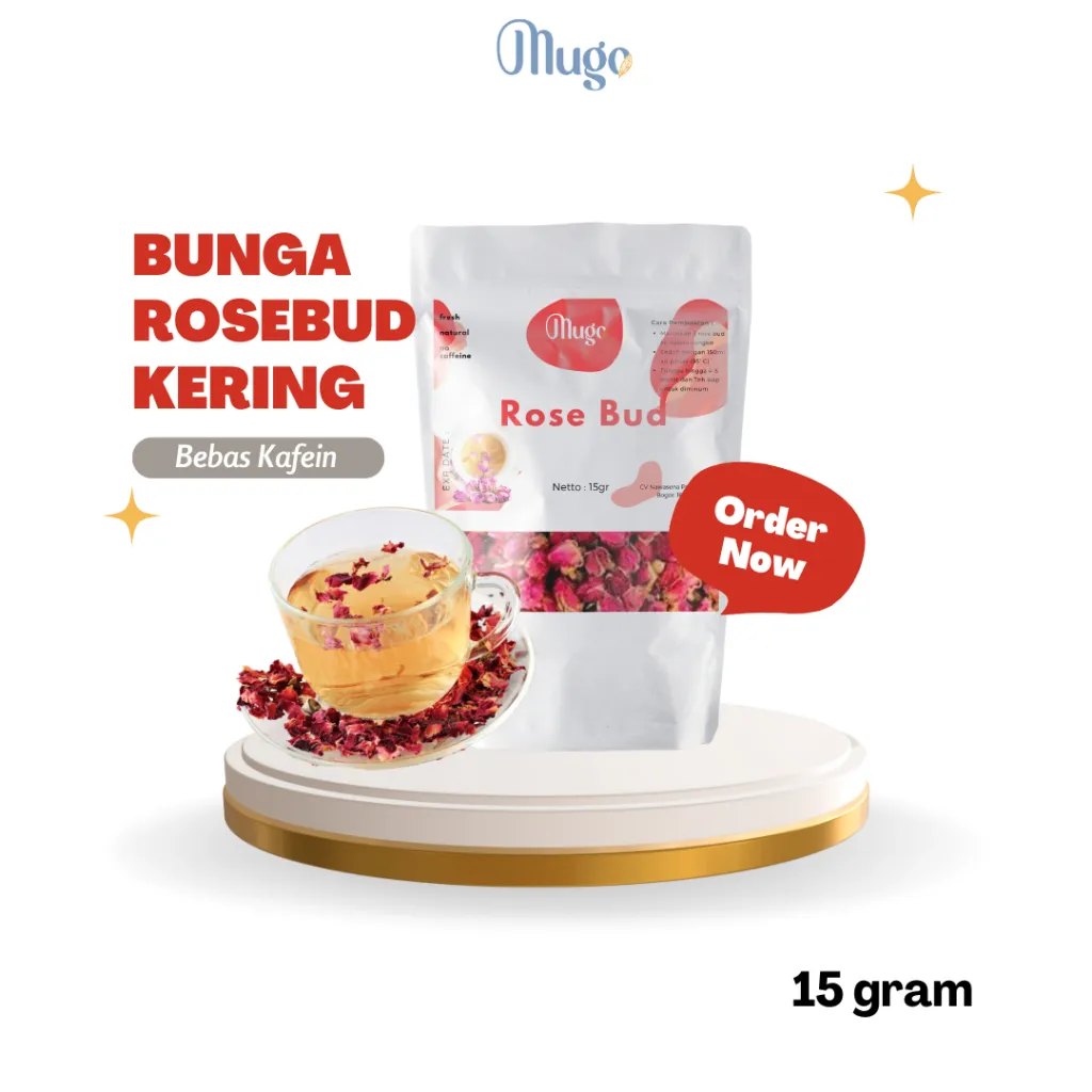 Teh Bunga Mawar Kering | Rose Bud Tisane 15 Gram
