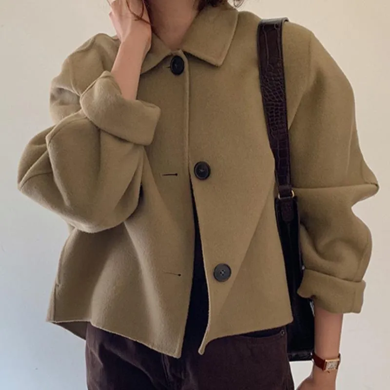 BROWN BLACK WINTER COAT KOREAN CARDIGAN SWEATHER KOREA SWEATER WANITA BAHAN PREMIUM
