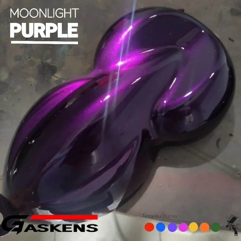CAT MOONLIGHT PURPLE PU 250ML | BLACK PURPLE | CAT PU DOMINAN WARNA HITAM EFEK UNGU | COCO STNK HITAM | GASKEN AUTOMOTIVE PAINT | CAT DUCO PU CAT MOBIL MOTOR VELG Cat Body Motor Cat Velg