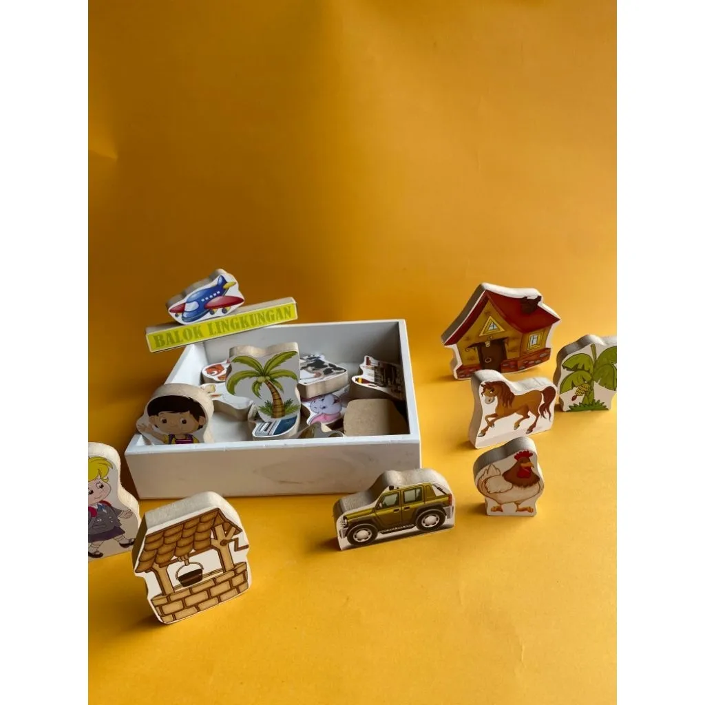 BALOK LINGKUNGAN BERCERITA / TERAPI WICARA / SPEECHDELAY/ MEMBUAT CERITA DARI BALOK / BALOK KEBUN BINATANG