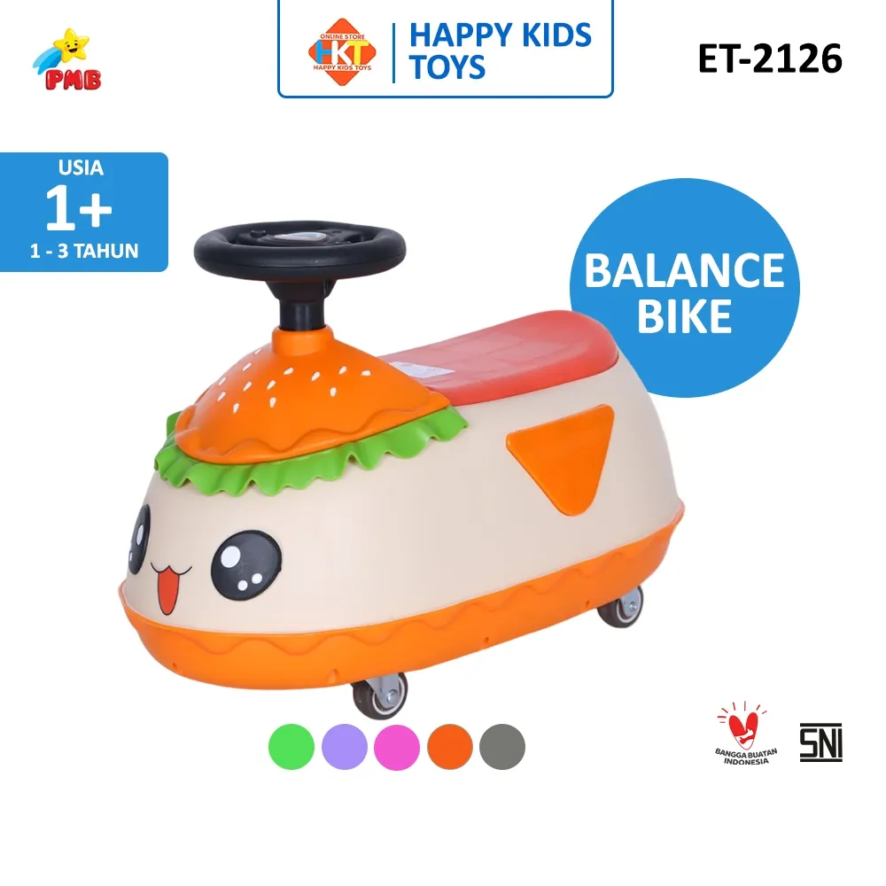 MAINAN SEPEDA BALANCE BIKE BURGER EDITION EXOTIC ET-2126