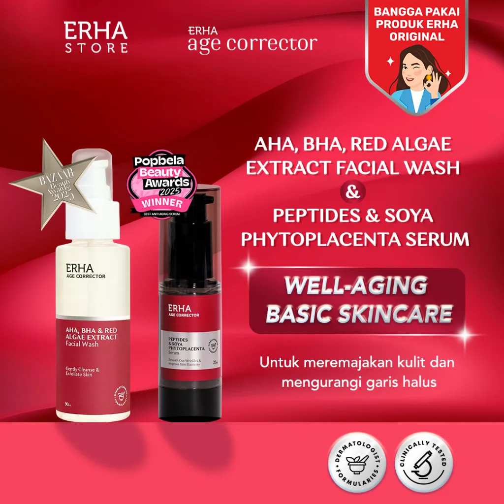 Erha Age Corrector Well - Aging Basic Skincare Peptides Serum & Facial Wash