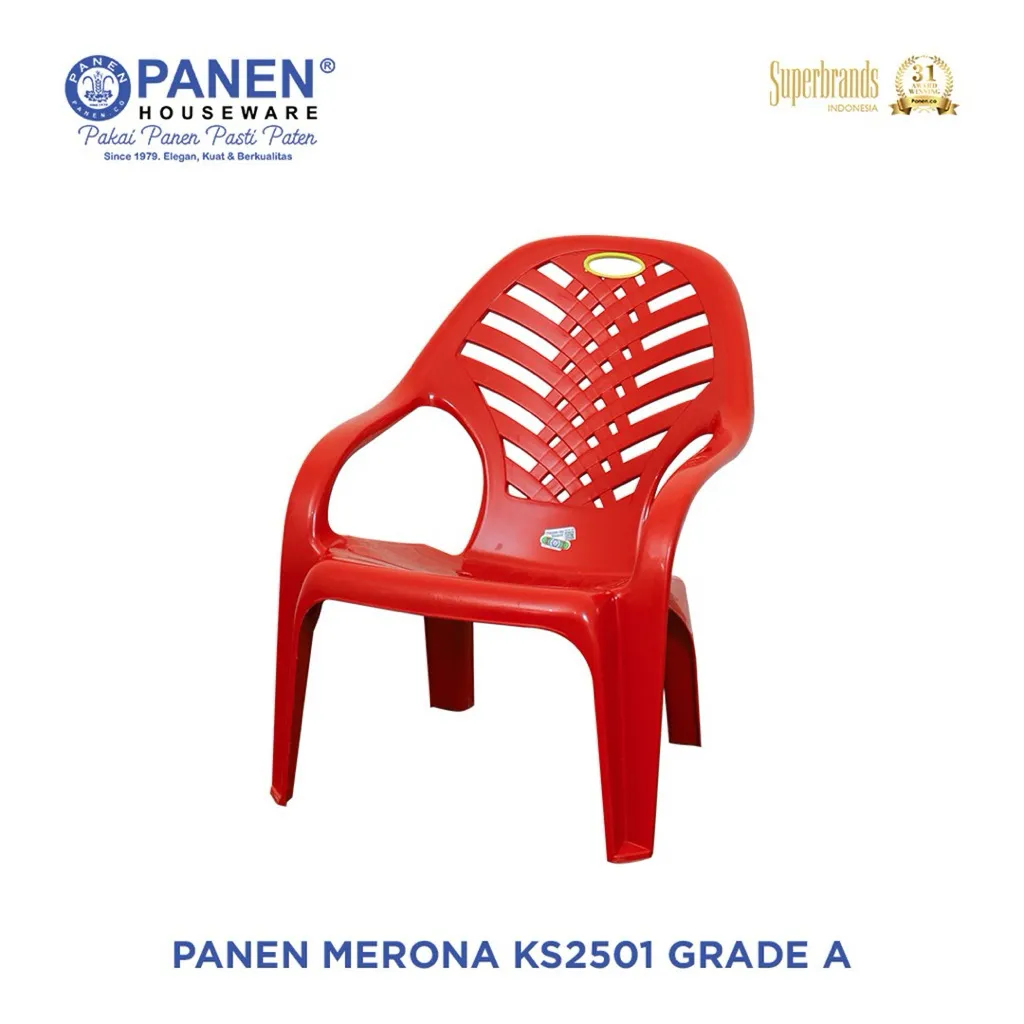 Panen Kursi Santai Merona KS2501 GRADE A / Kursi Sandaran Plastik Selonjoran Malas Tinggi