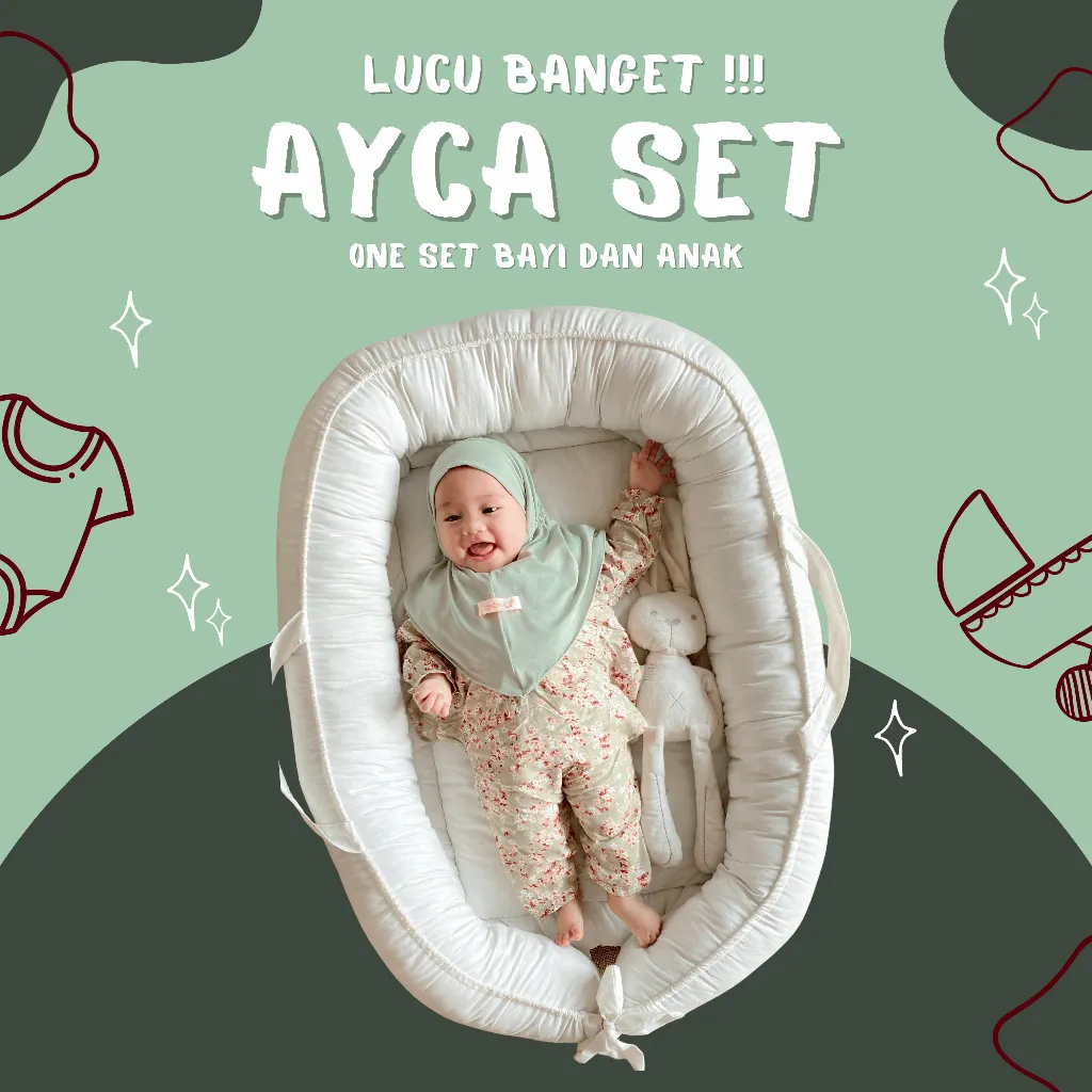 BEBICA Set Setelan Baju Bayi Perempuan 0 - 6 Bulan Bahan Adem Nyaman  TANPA HIJAB [One Set Bayi / setelan newborn]