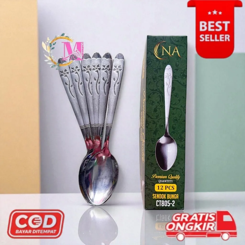 [CM] Sendok makan bunga NA-805-2 stainless steel premium quality