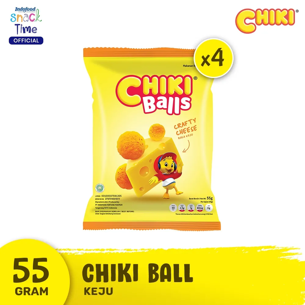 Chiki Ball Keju 50 Gr - 4 Pcs
