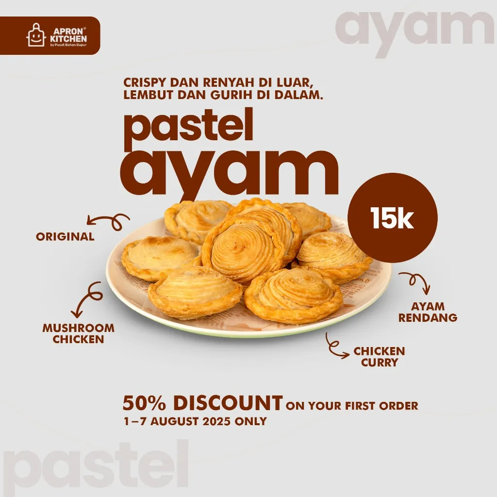Apron Kitchen Pastel Ayam Pastry  (Apron Kitchen Savory Chicken Pastry Box)