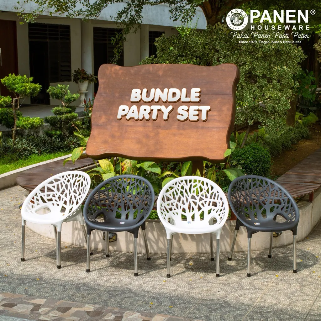 Panen Bundle Party Set Modelux KC 2601 (isi 4 pcs) / Paket Kursi Cafe / Kursi Santai Estetik