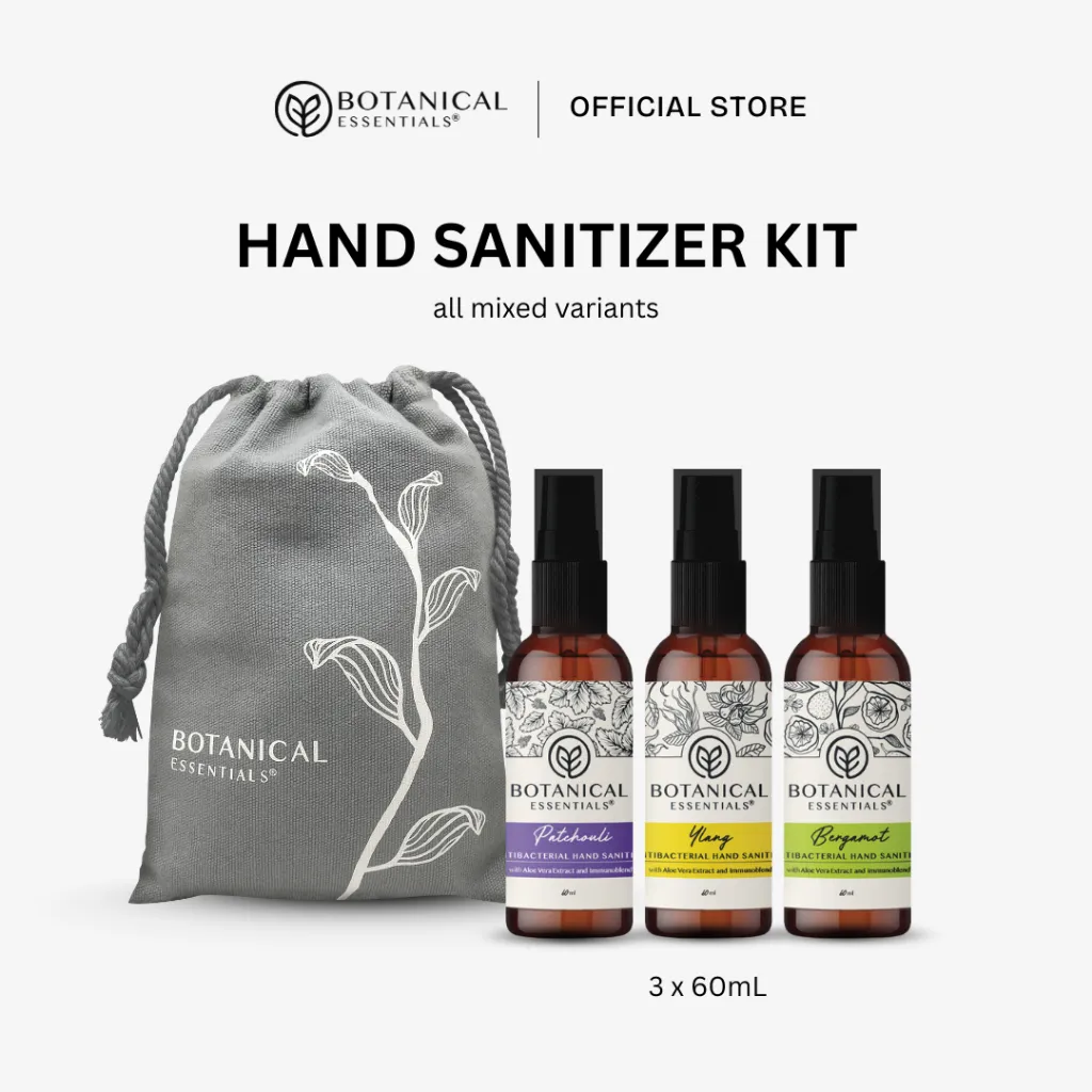 Botanical Essentials - Hand Sanitizer Kit MIX Variant 3x60ml Free Pouch Canvas
