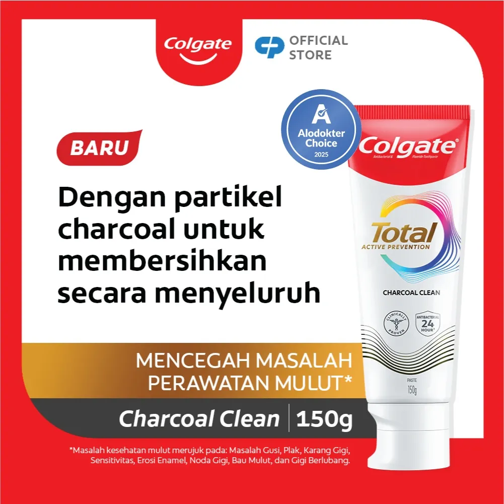 Colgate Total Charcoal Clean Toothpaste 150g - Pasta Gigi
