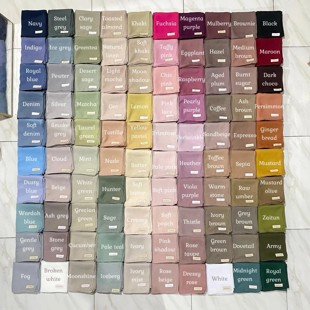 arinta - Part 1 Segi Empat Polycotton Premium / Plain Square Hijab Basic Premium Jahit Tepi