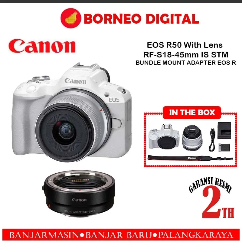 CANON EOS R50 Camera Mrrorless BODY / KIT 18-45mm / KIT 18-45mm + 55-210mm