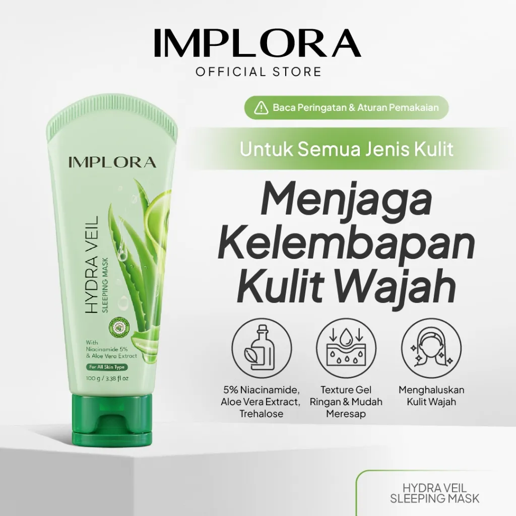 Implora Sleeping Mask 100g - Melembabkan, Mencerahkan, Perawatan Malam