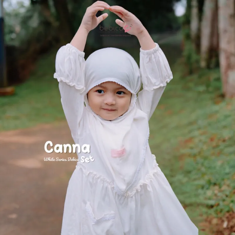BEBICA New Gamis Putih Anak Gamis Manasik Gamis Aqiqah Gamis Premium Gamis bayi putih CANNA GAMIS