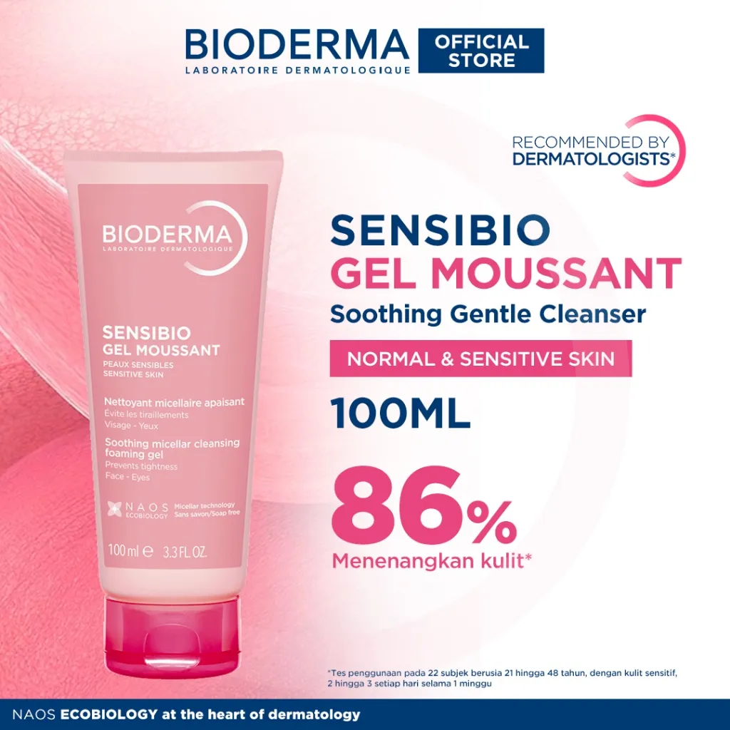 Bioderma Sensibio Gel Moussant 100 ml - Facial Wash untuk Semua Jenis Kulit / Kulit Sensitif