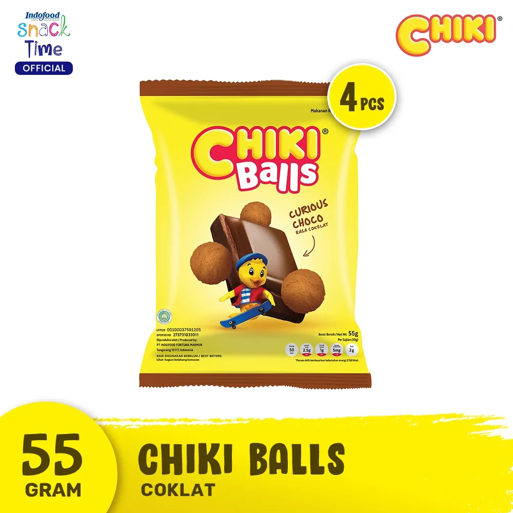 Chiki Ball Coklat 50 Gr - 4 Pcs