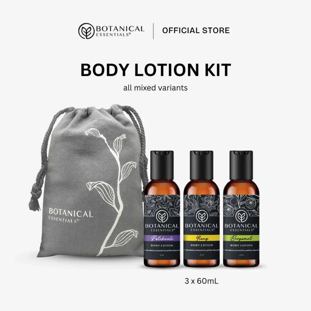 Botanical Essentials - Body Lotion Kit MIX Variant 3x60ml Free Pouch Canvas