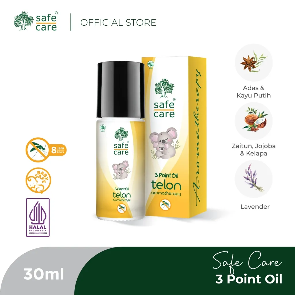Safe Care Minyak Telon 3 Point Aromatherapy Roll On 30 ml
