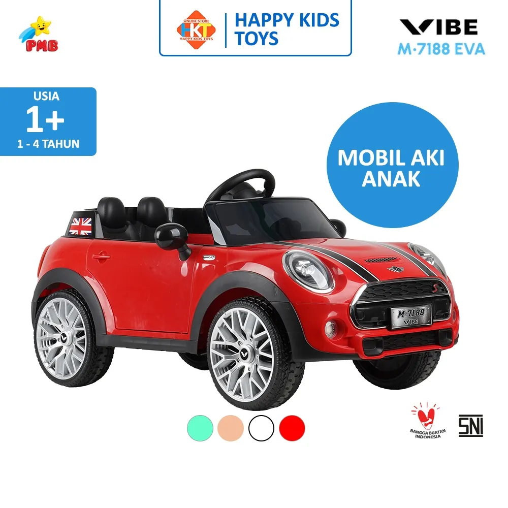 MAINAN MOBIL MOBILAN AKI REMOT CONTROL ANAK VIBE PMB M7188EVA
