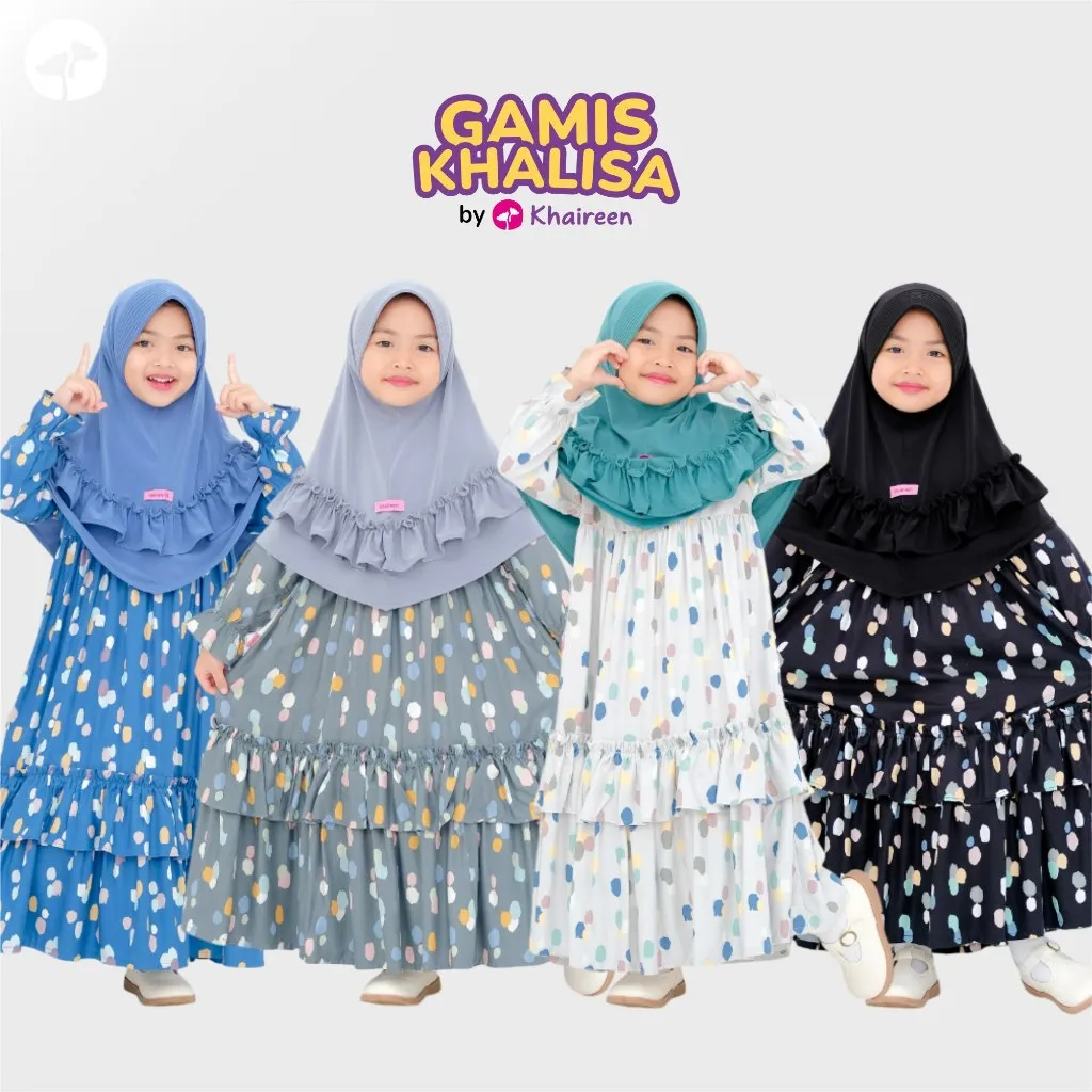 KHAIREEN Gamis Khalisa Gamis Anak Gamis Anak Rayon Motif Gamis Bayi Balita Gamis Aqiqah