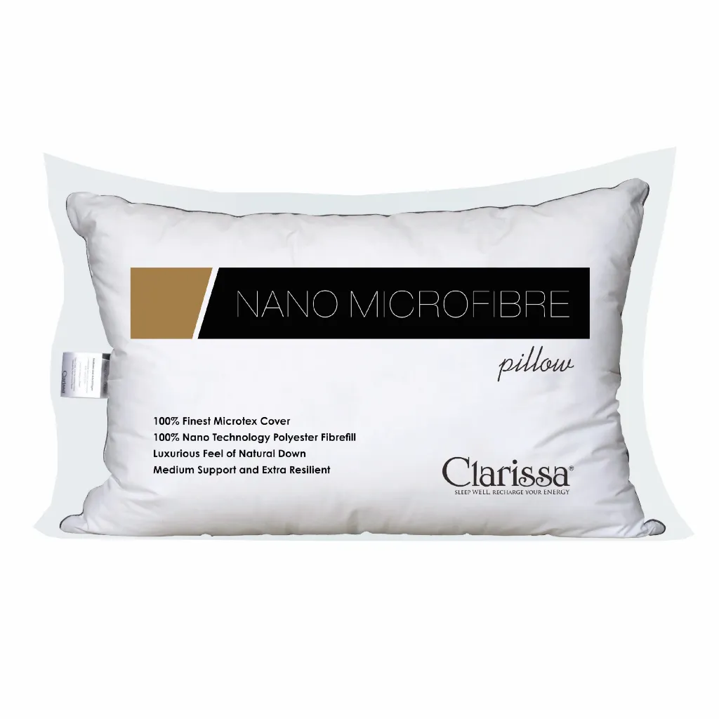 Bantal Nano Microfiber (Bulu Angsa Sintetis) uk. 50x70 cm - Clarissa