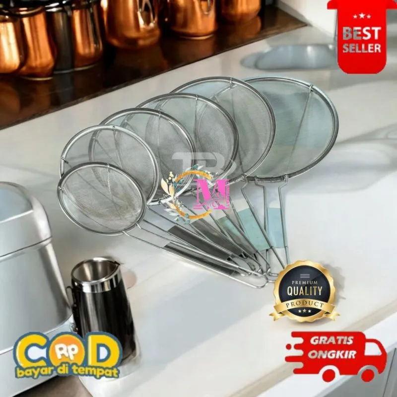 [CM] saringan minyak paulener stainless steel 13,15,17,20 cm