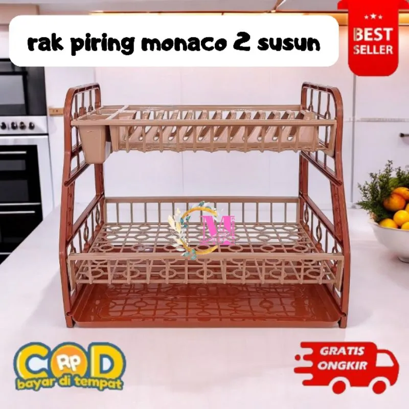 [CM] rak piring plastik 2 susun monaco dish rack PAC-RPM-012 PACIFIC