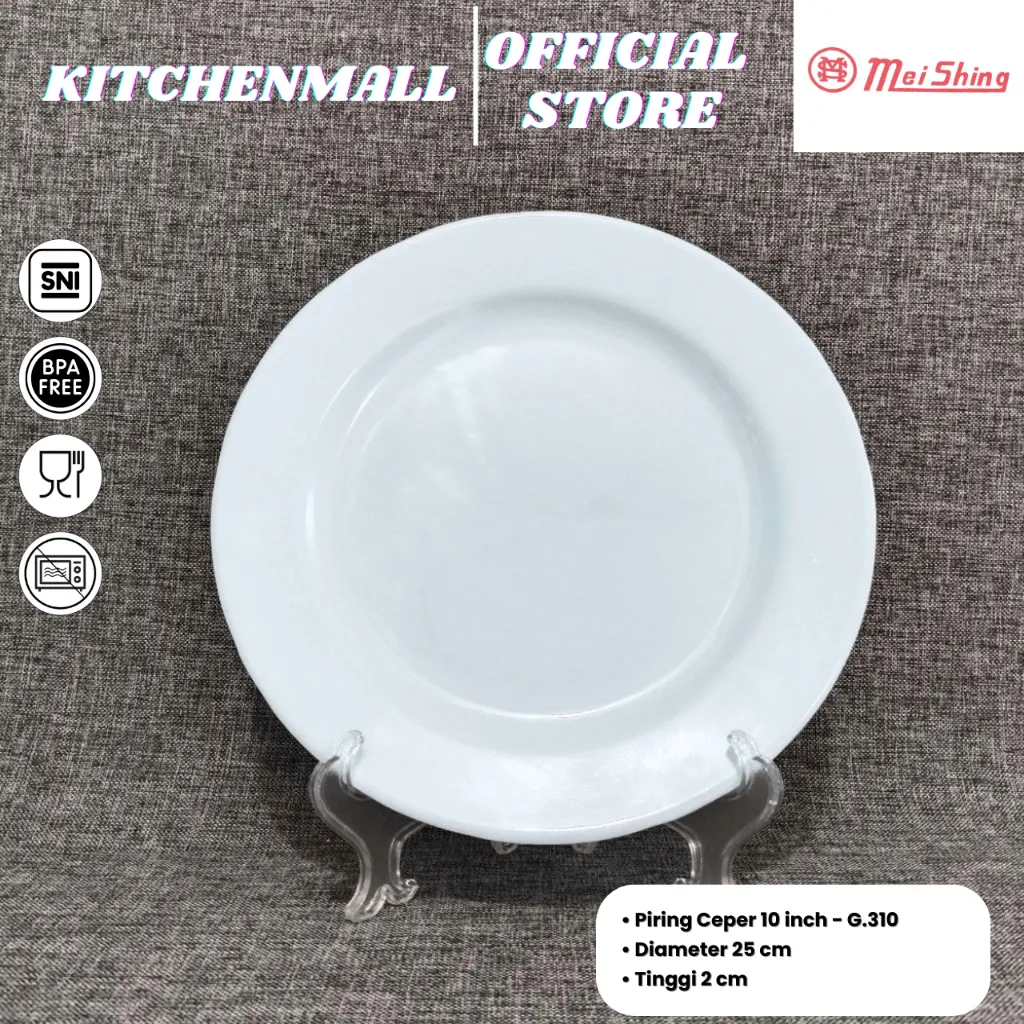 MEISHING Piring Melamin Ceper 10 Inch Polos - Type G310