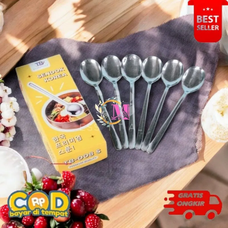 [CM] sendok makan korea tb 008 stainless steel isi 6 pcs