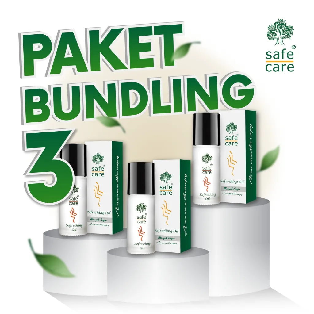 Paket Beli 3 Pcs Safe Care Minyak Angin Aromatherapy Roll On 30 ml