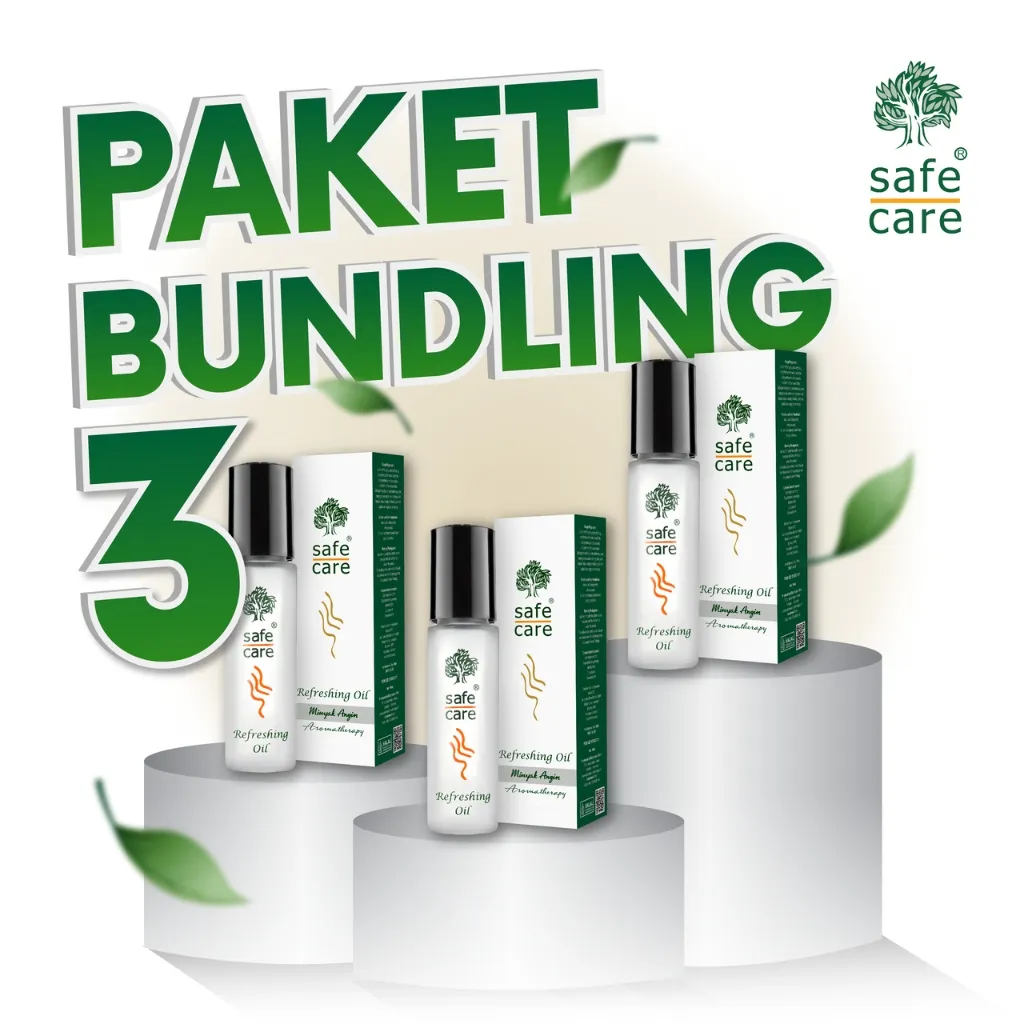 Paket Beli 3 Pcs Safe Care Minyak Angin Aromatherapy Roll On 10 ml