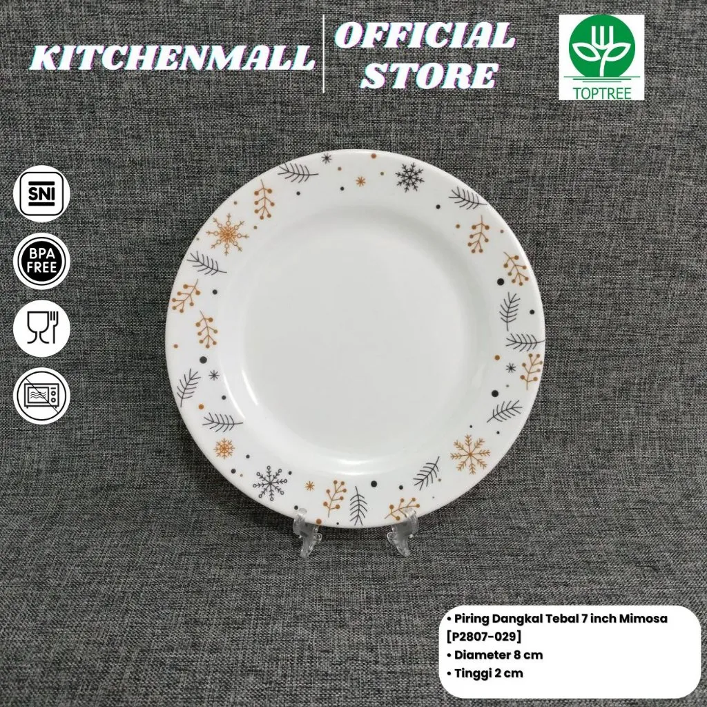TOPTREE Piring Melamin 7 Inch Motif - Type P2807