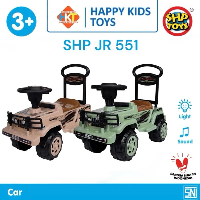Mainan Mobil Dorong Anak Jeep SHP JR 551 musik dan lampu