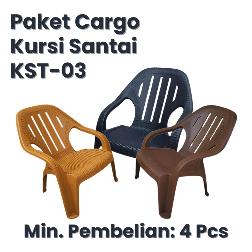 Tabitha [Cargo] Paket Kursi Santai KST-03 Kursi Sender Rotan Plastik Paket Ekonomis Kursi Outdoor