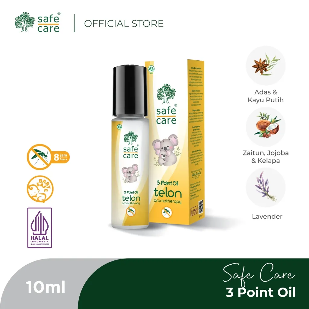 Safe Care Minyak Telon 3 Point Oil Aromatherapy Roll On 10 ml
