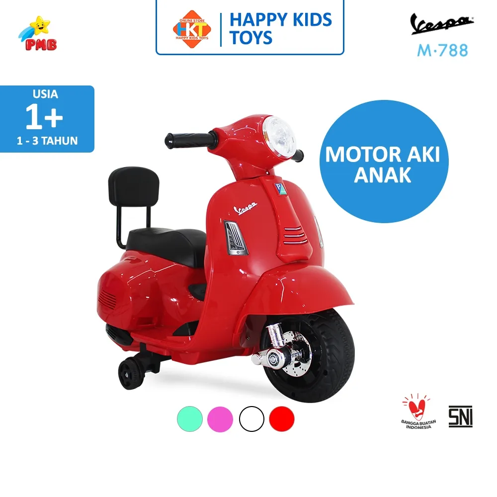 MAINAN MOTOR MOTORAN AKI ANAK VESPA PMB M788