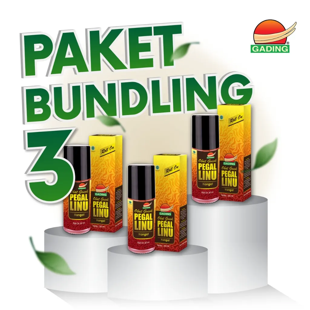 Paket Beli 3 Pcs Gading Minyak Pegal Linu Roll On 30 ml