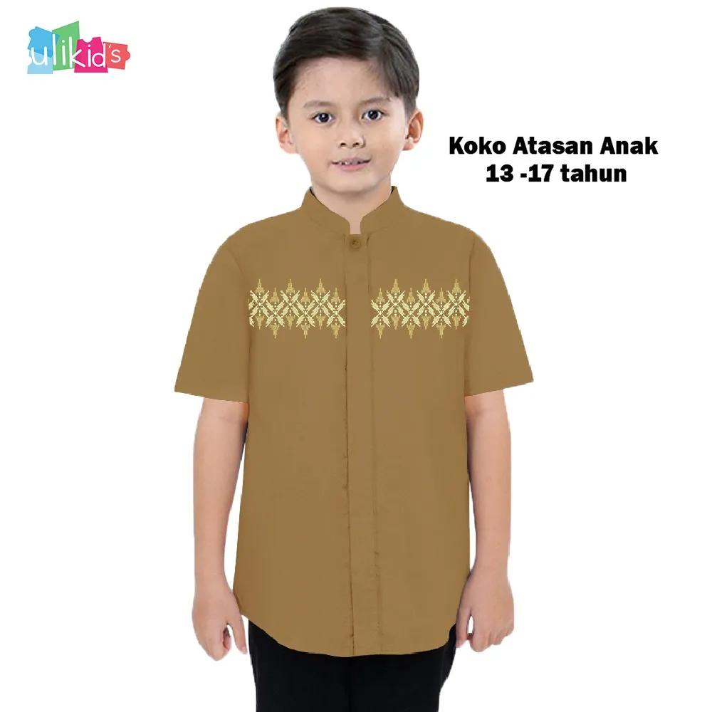 Ulikids Baju Koko Atasan Anak Laki-Laki Remaja Tanggung Usia 13-17 Tahun Bordir Premium Lebaran Termurah Dan Terlaris