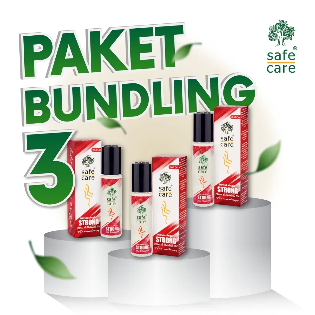 Paket Beli 3 Pcs Safe Care Minyak Angin Aromatherapy Strong Roll On 10 ml