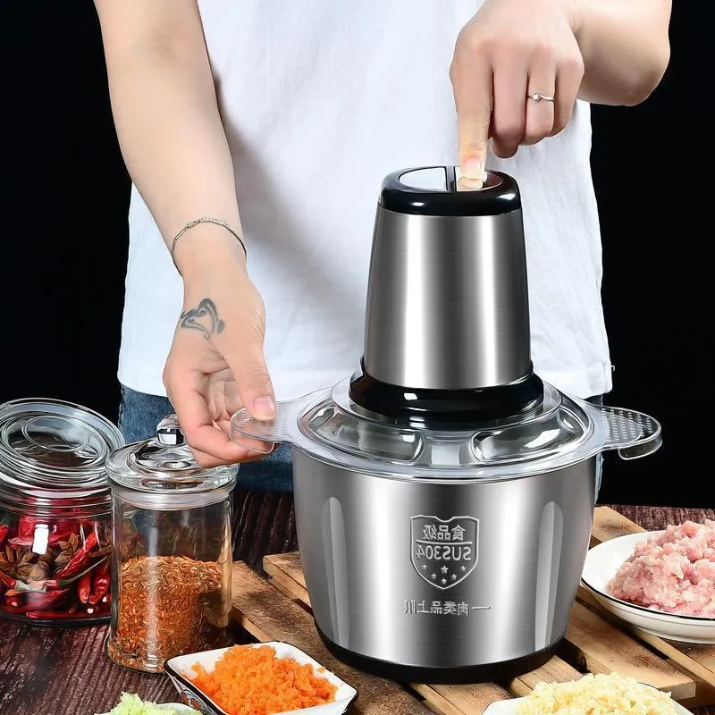BMW Kitchen Ware - Food Chopper Stainless Steel Meat Grinder Food Processor 2L Blender Makanan Buah Daging Penggiling Daging Sayur